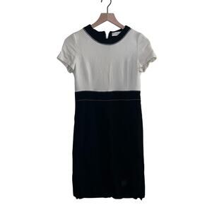 COMPAGNA double lined wool blend body con dress back zipper 66